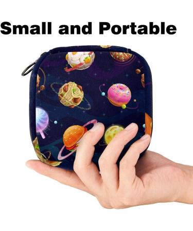 Women's Travel Band Storage Pocket - Large Capacity Menstrual Cup & Makeup Organizer - Fun Galaxy Donut Design - Buy Online on GoSupps.com