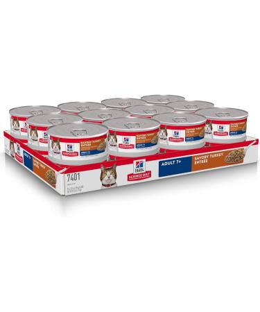 Hill's Science Diet Senior 7+ Canned Cat Food Savory Turkey Entr e | Tender Tuna Dinner (5.5 oz 48 Packs) - Buy Online on GoSupps.com