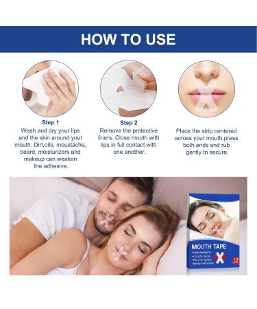 120 Pcs Mouth Tape Sleep Strips - Professional Snoring Reduction Aid for Better Sleep - Buy Online on GoSupps.com