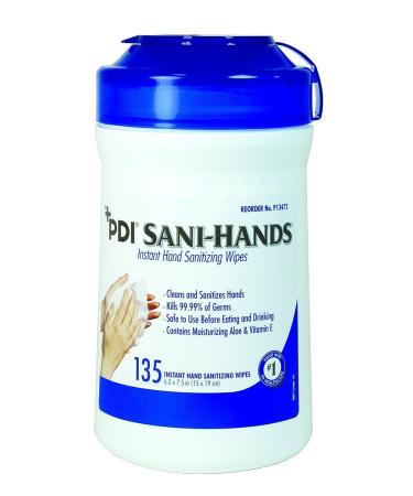 Sani Hands Alc Antimicrogel Hand Wipes 135 per canister