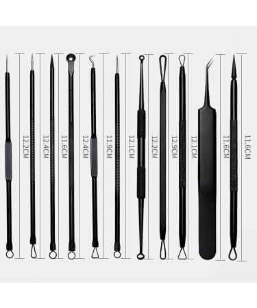 Geynutaly Blackhead Remover Pimple Popper Tool Kit 11 Pcs Pimple Extractor Tool Acne Kit for Blackhead - Buy Online on GoSupps.com