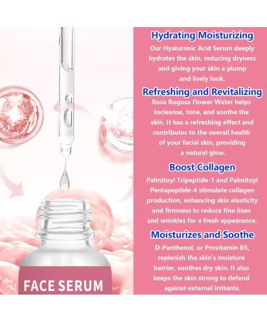 3 Pack Hyaluronic Acid Serum with Rosa Rugosa - Enhanced Hydration & Skin Balance (1fl.oz each) | Buy Internationally - Buy Online on GoSupps.com