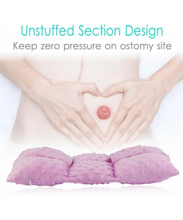 Cozy Stoma Security Belt Cushion | Stoma Safety Belt & Protection | Ileostomy & Urostomy Accessories | Minky Dot Lavender for Peritoneal Dialysis - Buy Online on GoSupps.com