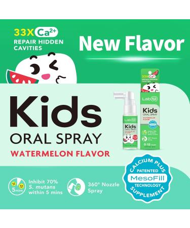 LAB52 Kids Oral Spray - Fluoride-Free Toddler Toothpaste Helper for Cavity Repair & Fresh Breath | Xylitol Watermelon Flavor for Newborns to Preschoolers - Buy Online on GoSupps.com