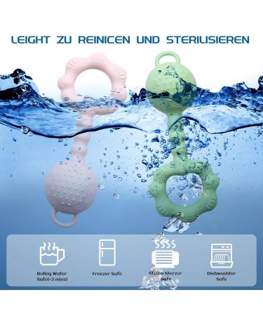 Buy BPA-Free Silicone Baby Rattles Toy for 0-6 Months | Sensory Teething Ring & Gift for Boys & Girls (Pink) - International Shipping Available - Buy Online on GoSupps.com