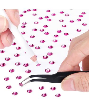 4200 Pieces Flat Back Pink Nail Art Rhinestones for Nail Art Decorations Round Crystal Gems Stickers for Clothes and Craft 1.5 mm - 4.8 mm 6 Sizes - Buy Online on GoSupps.com