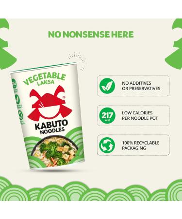 Kabuto Foods Ltd Kabuto Noodles Vegetable Laksa 6 Pack 6 x 65g Vegetarian & Gluten Free Instant Noodles - Buy Online on GoSupps.com