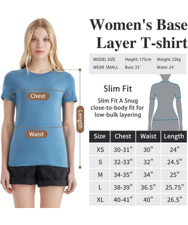 Merino Protect Women's 100% Merino Wool Short Sleeve Shirt - Odor Resistant Functional Undershirt for Travel & Hiking - Emerald - Buy Online on GoSupps.com