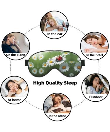 SSIMOO Ladybug Daisy Flower Eye Mask - Ultra-Soft Light-Blocking for Restful Sleep | International Shipping - Buy Online on GoSupps.com