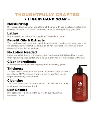 Soapbox Coconut Milk & Sandalwood Hand Soap Refill 64oz - Vegan, Cruelty-Free, Gentle and Moisturizing for Kitchen and Bathroom - Half Gallon Size - Buy Online on GoSupps.com