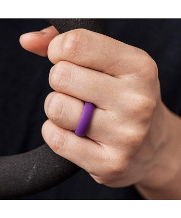 Longbeauty 10 Pack Candy Color Silicone Wedding Bands for Men Women - Black Red Blue Yellow Pink White Green Purple Colorful - Size 11 - Buy Online on GoSupps.com