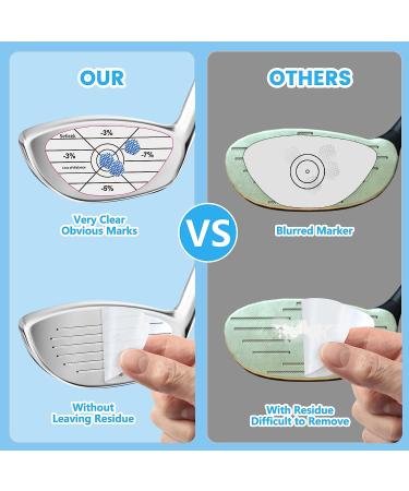 Seticek Golf Impact Tape Set - 300Pcs for Sweet Spot Analysis | Golf Club Stickers for Woods, Irons, Putters | Training Aid for Ball Striking | Right-Handed Golfer - Buy Online on GoSupps.com