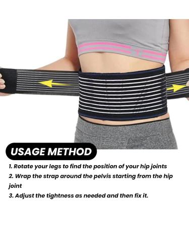 Wobblo Lower Back Belt & Hip Support - Breathable Fiber Pain Corrector for Sleeping Walking & Driving | International Shipping - Buy Online on GoSupps.com