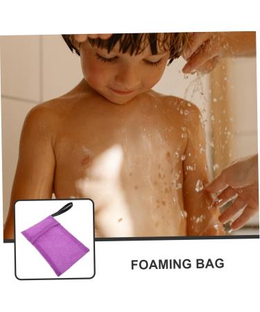 WOFASHPURET Soap Mesh Bag Purple Bar Soap Scrubber Pouch Bar Soap Scrubber Soap Scrubber Pouch Nylon - Buy Online on GoSupps.com
