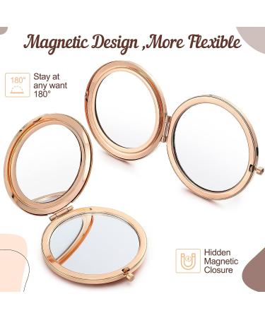 Chunful 3-Piece Magnifying Compact Cosmetic Mirror Set | 2.75 Inch Round Pocket Makeup Mirror | Travel Handheld Compact Mirror | Engraved Purse Mirrors with Inspirational Quote | Rose Gold - Buy Online on GoSupps.com