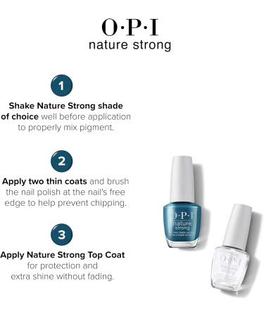 OPI Nature Strong Nail Polish | Quick Dry Nail Varnish with Long-Lasting Results | Made with Natural Vegan Ingredients | Dark Shades - Buy Online on GoSupps.com