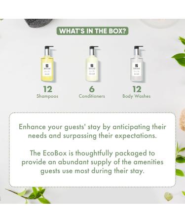 Terra Pure 30-Piece Ecobox All-In-Kit | Green Tea Soap Shampoo Conditioner & Body Wash | Bulk Personal Care Set | International Shipping Available - Buy Online on GoSupps.com