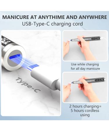 Wireless Nail Milling Machine - 35000 RPM Electric Nail Cutter Set for Gel Nails - Professional & Beginner Friendly with Ceramic Bits - Buy Online on GoSupps.com