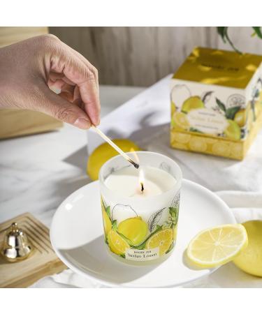 Buy Sicilian Lemon Scented Candle - 6oz Aromatherapy Soy Wax Jar for Home & Gifts | International Shipping - Buy Online on GoSupps.com