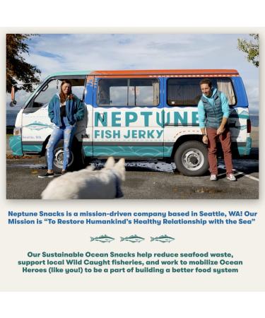 Neptune Wild Alaska Pollock Fish Jerky - Sweet Citrus Ginger - 2.2oz - Organic, Gluten-Free, Paleo - 25g Protein, 450mg Omega 3s - Sustainably Sourced - Small US Fisheries - Buy Online on GoSupps.com