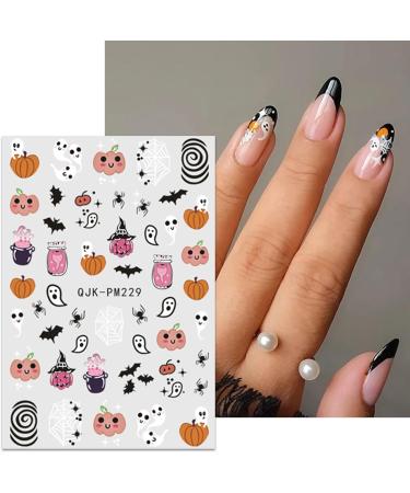 JMEOWIO 9 Sheets Halloween Nail Art Stickers Decals Self-Adhesive Star Cute Ghost Nail Supplies Nail Art Design Decoration Accessories - Buy Online on GoSupps.com