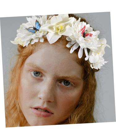 MERRYHAPY Butterfly Wreath Headband Fairy Crown Flower Girl Crown Floral Headband Flower Crowns for Women Fairy Accessories for Women Hawaiian Flower Crown Fairy Headpiece Headband for Women - Buy Online on GoSupps.com