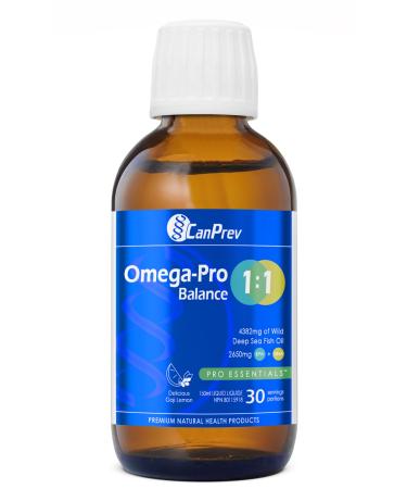 CanPrev - Omega-Pro Balance 150ml Liquid - 4382mg of Wild Deep Sea Fish Oil - Helps Support Cognitive Health and Brain Function - Goji Lemon Flavour