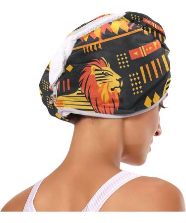 Lion Hair Towel 2 Pack | Super Absorbent Quick Dry Hair Turbans for Women & Girls | Ultimate Hair Drying Solution - Buy Online on GoSupps.com