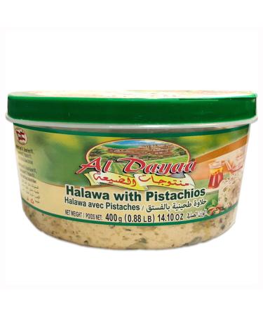 Al Dayaa - Premium Halawa (Pistachio Halva, 400g) Pistachio 14.1 Ounce (Pack of 1)