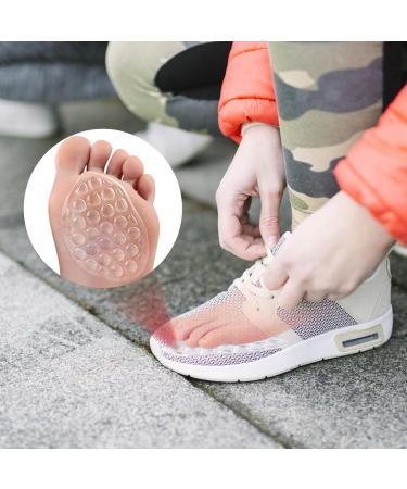 Metatarsal Pads for Women | Non-Slip Forefoot Inserts & Cushion for High Heels | Pain Relief Soft Foot Pads - 3 Pairs (Transparent Light Yellow Black - Buy Online on GoSupps.com