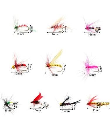 100-Piece Fly Fishing Set with Storage Box - Wet & Dry Flies Nymphs Streamers Hooks for Trout Perch Salmon | Complete Fishing Accessories - Buy Online on GoSupps.com