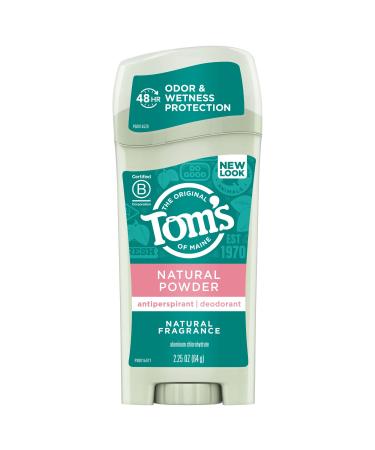 Tom's of Maine Antiperspirant Deodorant for Women Natural Powder 2.25 oz. (Packaging May Vary)
