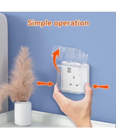 SAFELON UK Socket Cover Box for Baby Safety - Transparent Plug & Outlet Protector with Waterproof Switch Cover - Buy Online on GoSupps.com