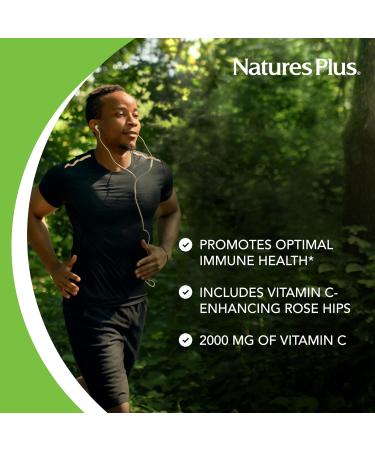 NaturesPlus Ultra C 2000mg with Rose Hips - 90 Vegetarian Tablets | Immune Support & Antioxidant Formula | Gluten-Free & Sustained Release - Buy Online on GoSupps.com