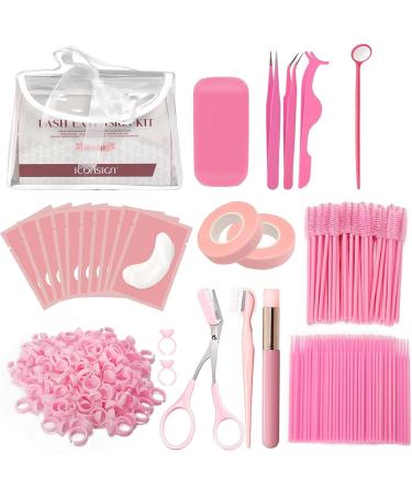 Lash Extension Practice Kit Eyelash Extension Supplies Lash Extension Kit for Beginner | False Eyelash Extensions Practice Exercise Set for Beginners with Glue Tweezers Sritob