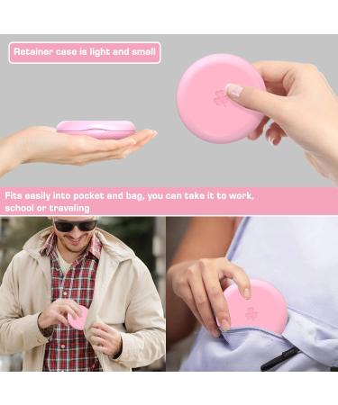 Buy 2-Piece Braces Bite Can & Denture Container Set | Tooth Rail Box & Aligners - Prosthetic & Braces Storage in Pink - Buy Online on GoSupps.com