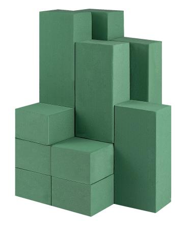 Floral Foam 10PCS Green Wet and Dry Floral Foam Blocks for Flower Arrangement and Event Decorations (8.6" L x 4.1" W x 2.75" H)