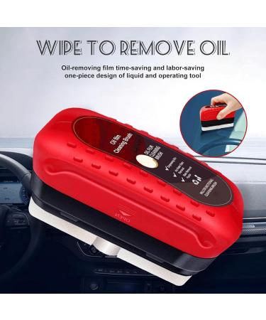 Automotive Oil Film Cleaning Brush 120ml Car Glass Oil Film Stain Removal Cleaner Glass Cleaning Board Cleaner with Sponge for Windshield Improves Clarity and Visibility (2pcs-Brushes+2refill) - Buy Online on GoSupps.com