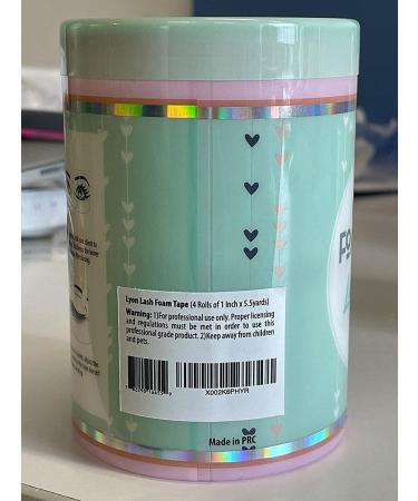 Lyon Lash Foam Tape (4 Rolls) - Medical Elastic Eyelash Tapes for Extensions | Under Eye Pads, Lint Free & Hypoallergenic | Latex Free - 5.5 Yards (1 Inch) - Pack of 4 - Buy Online on GoSupps.com