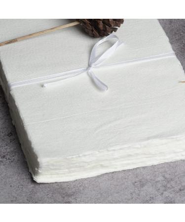 Rough Textured Watercolor Paper 7.5x11.5 - 150GSM Handmade Deckle Edge Paper - Off-White Virgin Egyptian Cotton - 50 Sheets by Leather Village - Buy Online on GoSupps.com