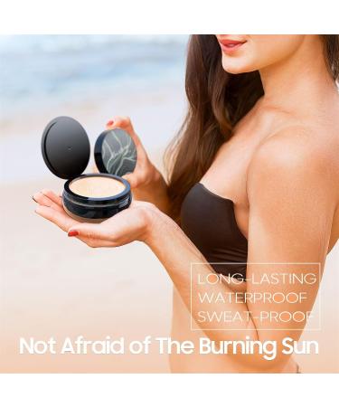 Air Cushion Foundation - 2-in-1 CC & BB Cream for Mature Skin Moisturizing Concealer with Brightening & Long-Lasting Formula for All Skin Types (Ivory) - Buy Online on GoSupps.com