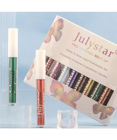 Liquid Eyeshadow XIXIAN 10pcs 2.5ml Liquid Eyeshadow Shiny Long-lasting Brush Structure Glitter Charming Eye Makeup - Buy Online on GoSupps.com