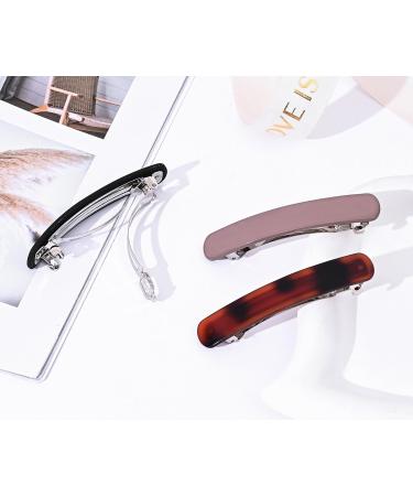 Buy 3 Pieces Vintage French Hair Clips for Women - Medium Automatic Clips for Thin Fine Hair - Multi Color Set - Buy Online on GoSupps.com