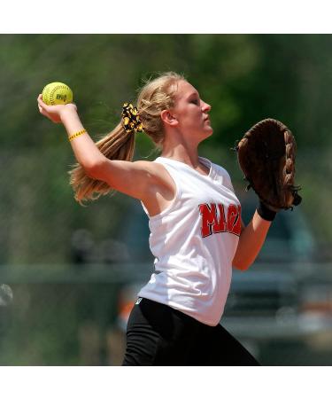 10 Pcs Sport Hair Scrunchies & Silicone Bracelet Set (Softball Pattern) - Buy Online on GoSupps.com