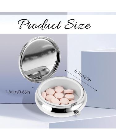 Shop SIBBA Portable Pill Organizer | Multifunctional Moisture-resistant Travel Box | Cute Metal Vitamin Case in Silver Crystal Color - Buy Online on GoSupps.com