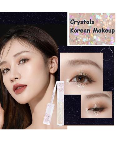 6Pcs Korean Liquid Glitter Eyeshadow and Eyeliner Set - Long Lasting Metallic Shimmer Makeup Kit with Quick Drying Formula and Pigmented Loose Glitter Glue for Crystal Eye Makeup - Buy Online on GoSupps.com
