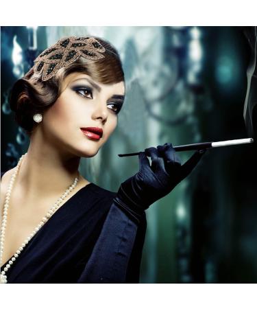 1920s Headbands for Women Vintage Fascinator 1920s Accessories for Ladies(Leaf-Gold) - Buy Online on GoSupps.com