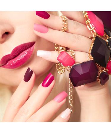 SILPECWEE 20 Red Glitter Solid Nail Wraps for Women - Self Adhesive Nail Polish Stickers with Nail File - Nail Art Decals for Fingernails - Buy Online on GoSupps.com