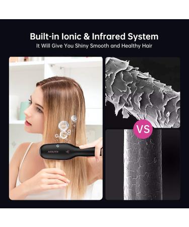 Buy Hair Straightener Brush | Fast Heating Anti-Scald Auto Lock & Off | Ideal for Home & Barber Shop - Buy Online on GoSupps.com