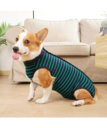 Breathable Dog Dividers for Surgical Wounds | Anti-Losing Cone | E-Neck Band Alternative XL (1-Pack) - Streak Green - Buy Online on GoSupps.com